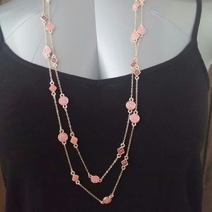 Ann Taylor Loft Rose Gold Necklace 2 pc set
